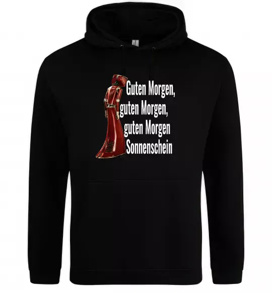 Женская толстовка (худи) Cassandra guten morgen Черный фото