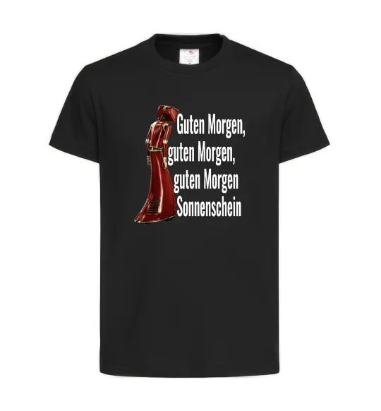 Детская футболка Cassandra guten morgen Черный фото