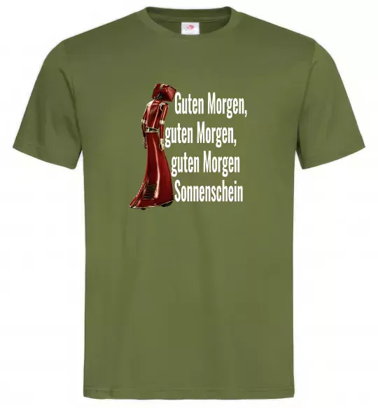 Мужская футболка Cassandra guten morgen Оливковый фото