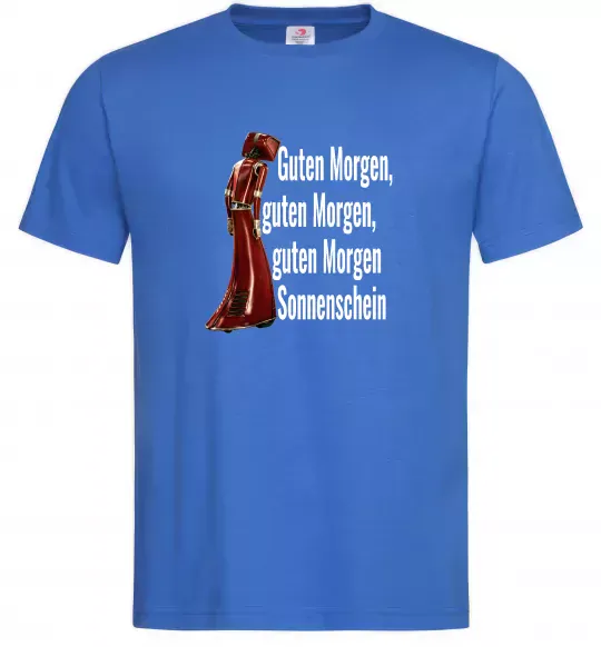 Мужская футболка Cassandra guten morgen Ярко-синий фото
