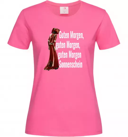 Женская футболка Cassandra guten morgen Ярко-розовый фото