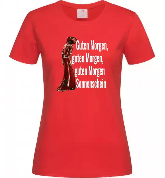 Женская футболка Cassandra guten morgen Красный фото