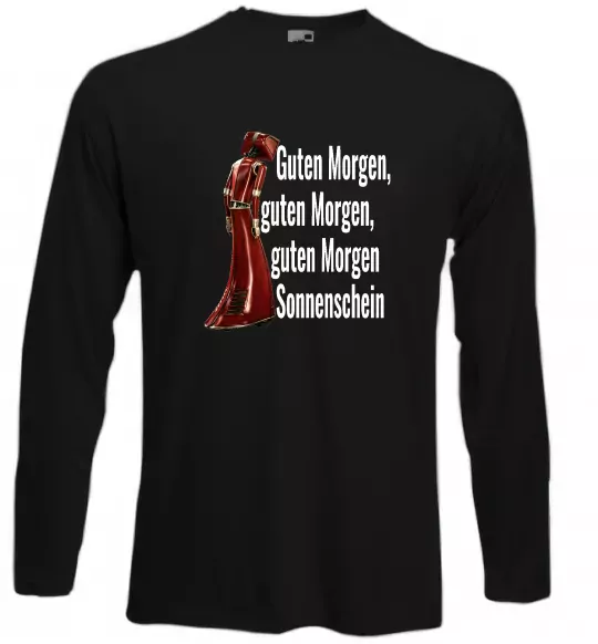 Лонгслів Cassandra guten morgen Чорний фото