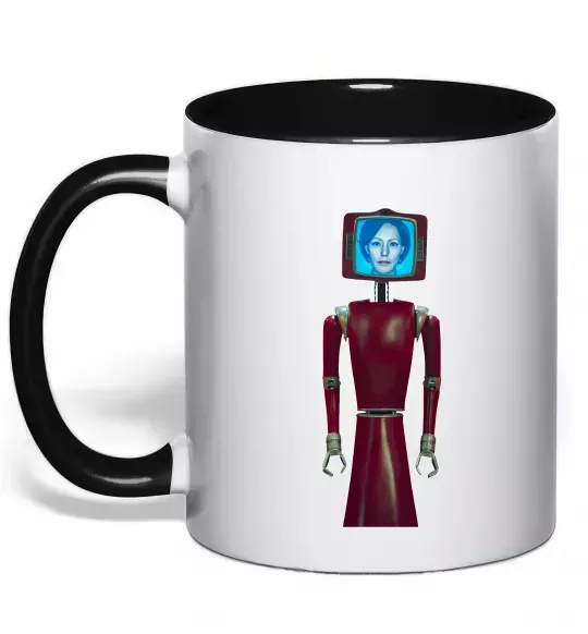 Чашка с цветной ручкой Cassandra robo Черный фото