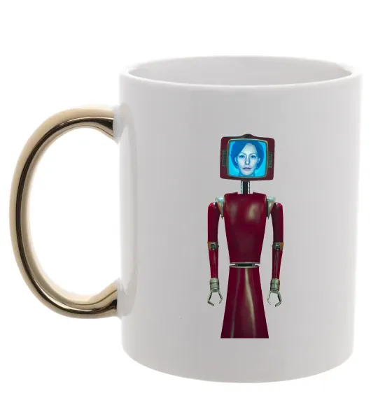 Чашка с цветной ручкой Cassandra robo Золото фото