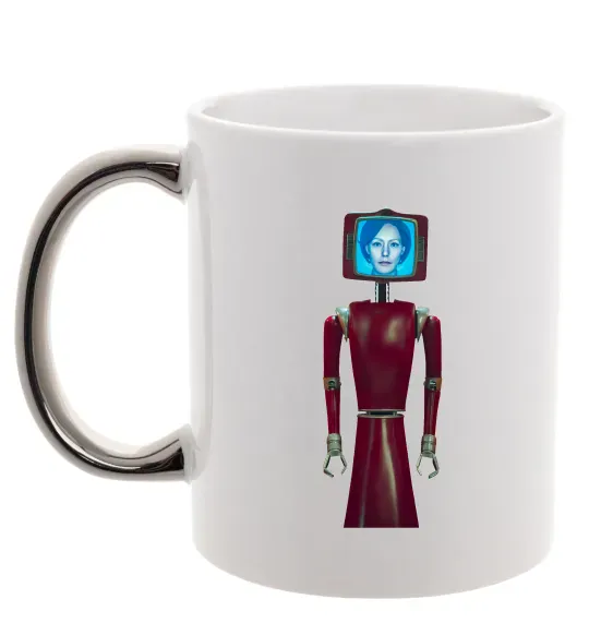 Чашка с цветной ручкой Cassandra robo Серебро фото