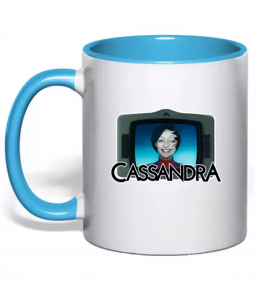 Чашка с цветной ручкой Cassandra TV Голубой фото
