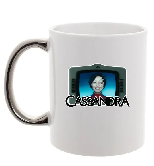 Чашка с цветной ручкой Cassandra TV Серебро фото