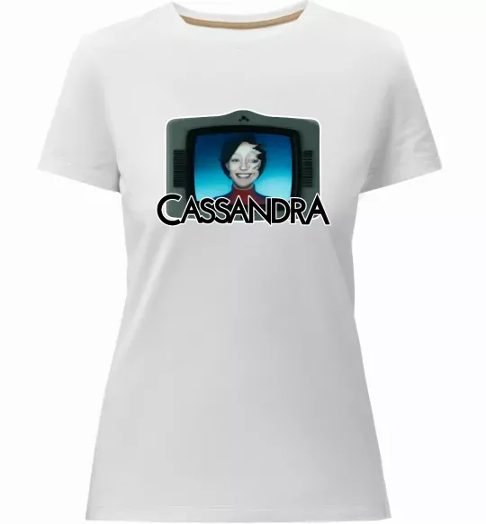 Жіноча преміум футболка Cassandra TV Білий фото