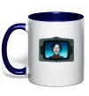 Чашка з кольоровою ручкою TV Cassandra Глибокий темно-синій фото