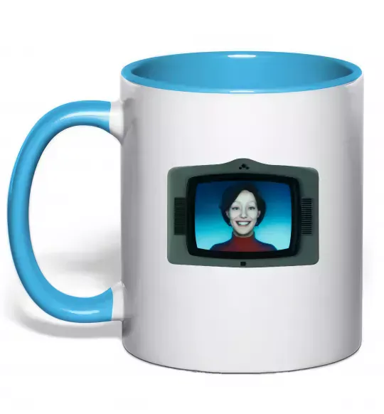 Чашка з кольоровою ручкою TV Cassandra Блакитний фото