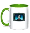 Чашка з кольоровою ручкою TV Cassandra Зелений фото