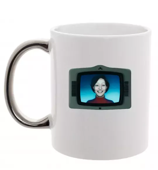 Чашка з кольоровою ручкою TV Cassandra Срібло фото