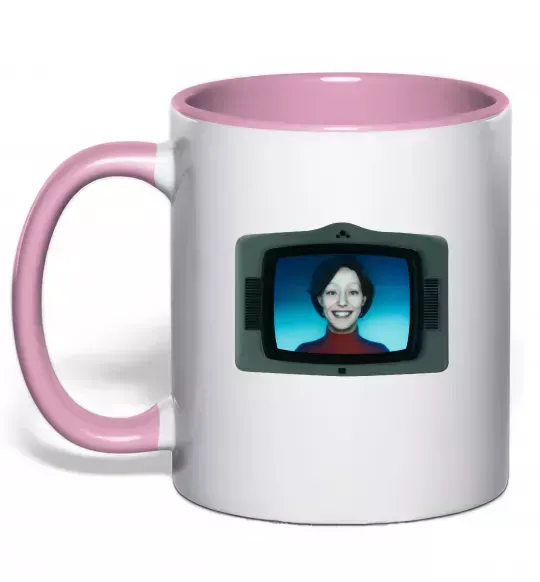 Чашка з кольоровою ручкою TV Cassandra Ніжно рожевий фото