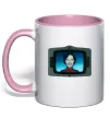Чашка з кольоровою ручкою TV Cassandra Ніжно рожевий фото
