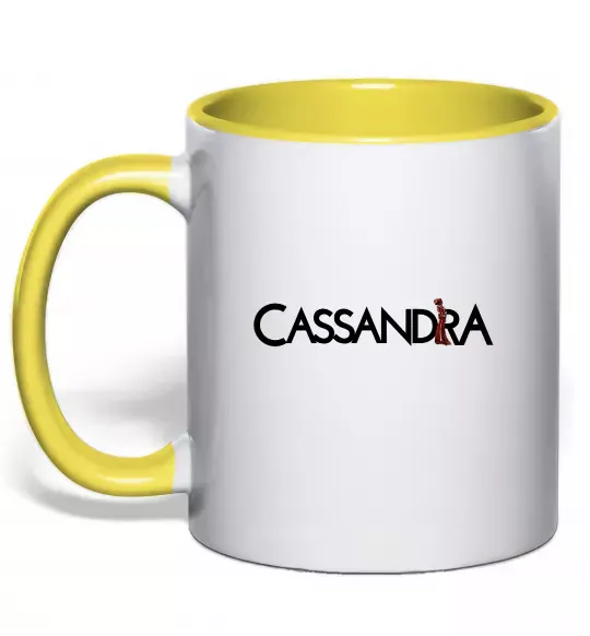 Чашка з кольоровою ручкою Cassandra Сонячно жовтий фото