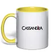 Чашка з кольоровою ручкою Cassandra Сонячно жовтий фото