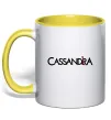 Чашка с цветной ручкой Cassandra Лимонный фото