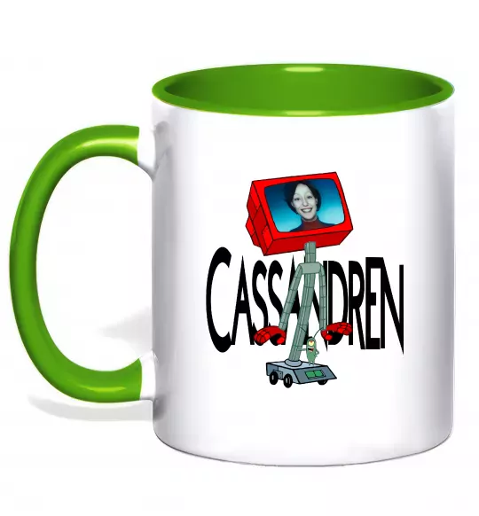 Чашка з кольоровою ручкою Cassandren Зелений фото