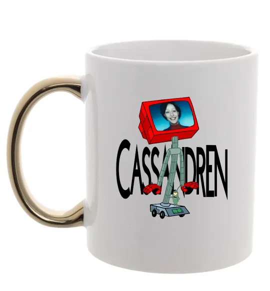 Чашка з кольоровою ручкою Cassandren Золото фото