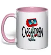Чашка з кольоровою ручкою Cassandren Ніжно рожевий фото