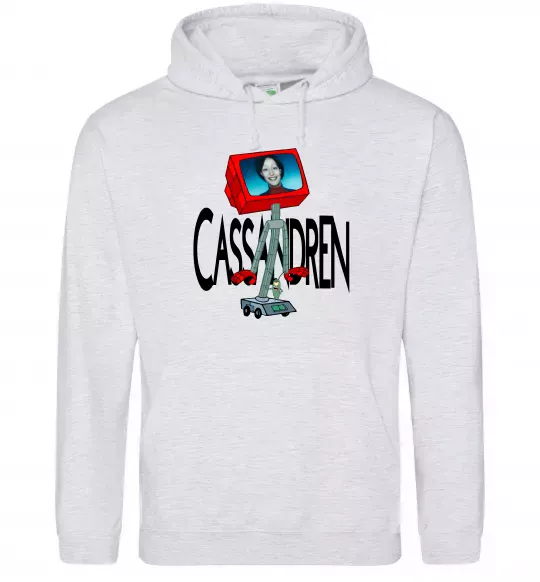 Мужская толстовка (худи) Cassandren Серый меланж фото