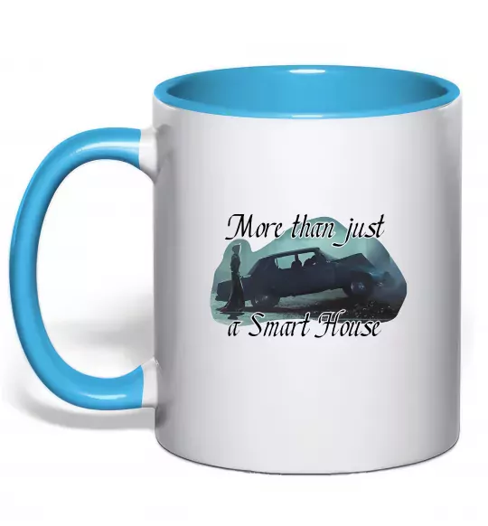 Чашка з кольоровою ручкою More than Cassandra Блакитний фото