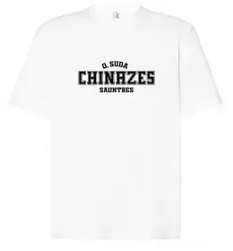 Футболка Оверсайз Чіназес chinazes Белый фото