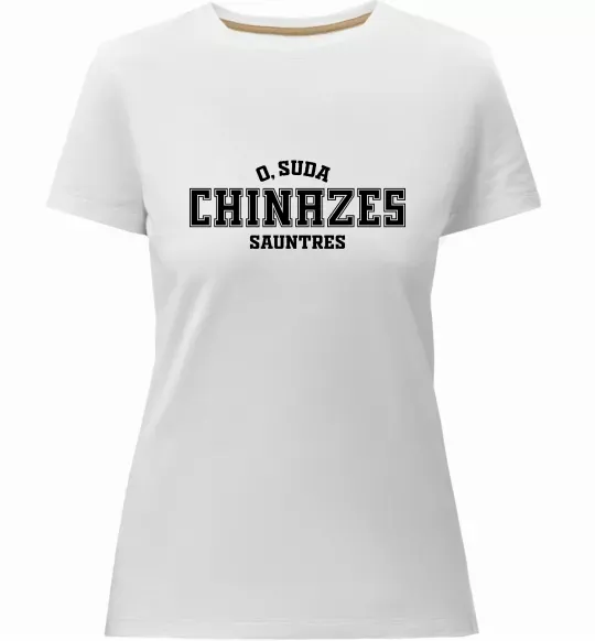 Жіноча преміум футболка Чіназес chinazes Білий фото