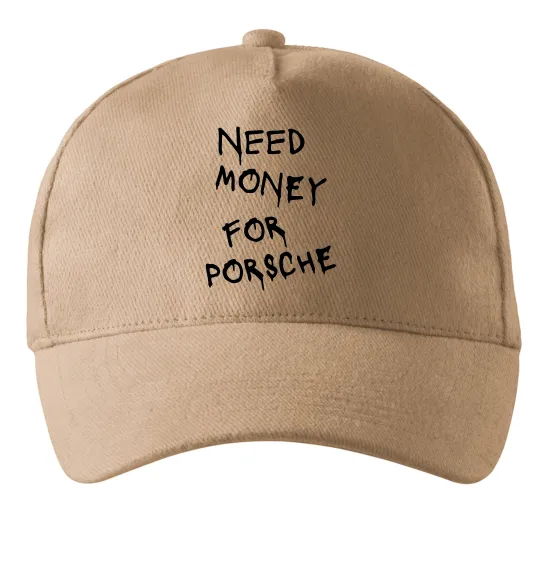 Кепка Need money for Porsche Пісочний фото