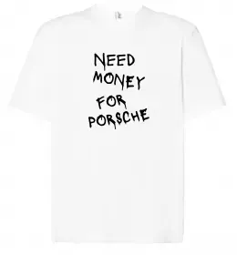 Футболка Оверсайз Posche logo Белый фото