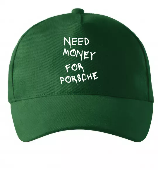 Кепка Need money for Porsche Темно-зеленый фото