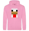 Чоловіча толстовка (худі) Курка майнкрафт Рожевий фото