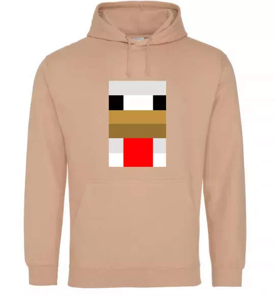 Чоловіча толстовка (худі) Курка майнкрафт Пісочний фото