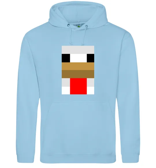 Жіноча толстовка (худі) Курка майнкрафт Блакитний фото