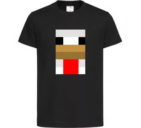 Дитяча футболка Курка майнкрафт Чорний фото