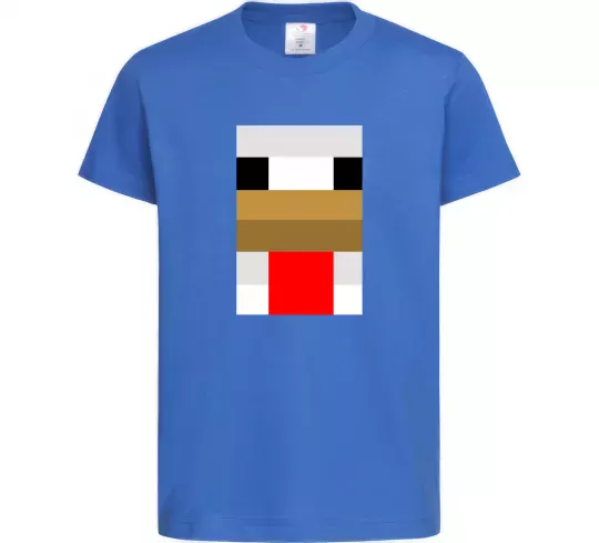 Дитяча футболка Курка майнкрафт Яскраво-синій фото