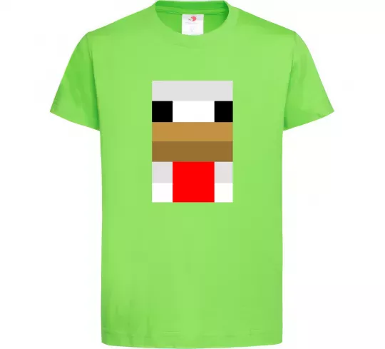 Дитяча футболка Курка майнкрафт Лаймовий фото