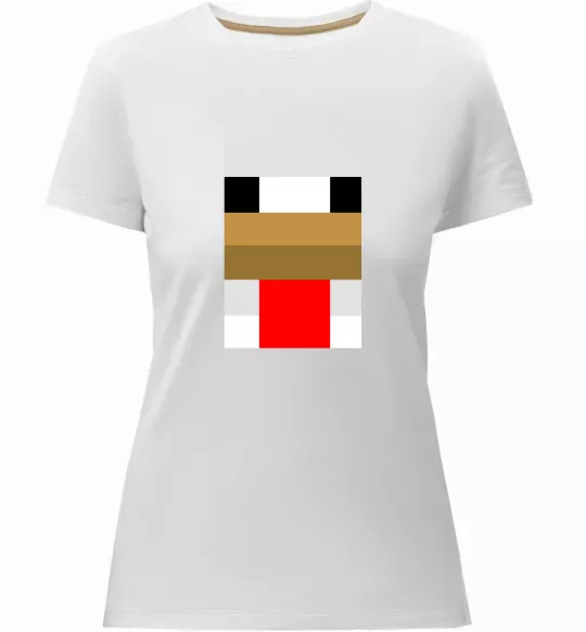 Женская премиум футболка Курка майнкрафт Белый фото