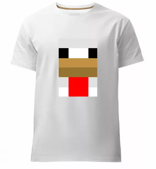 Мужская премиум футболка Курка майнкрафт Белый фото