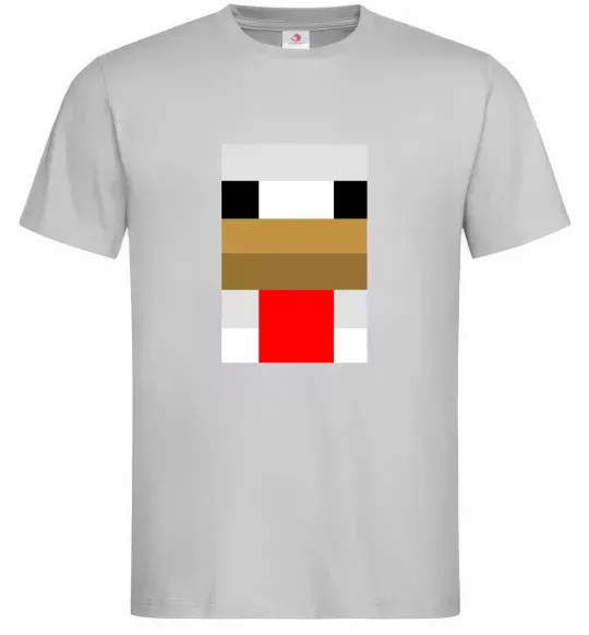 Мужская футболка Курка майнкрафт Серый фото