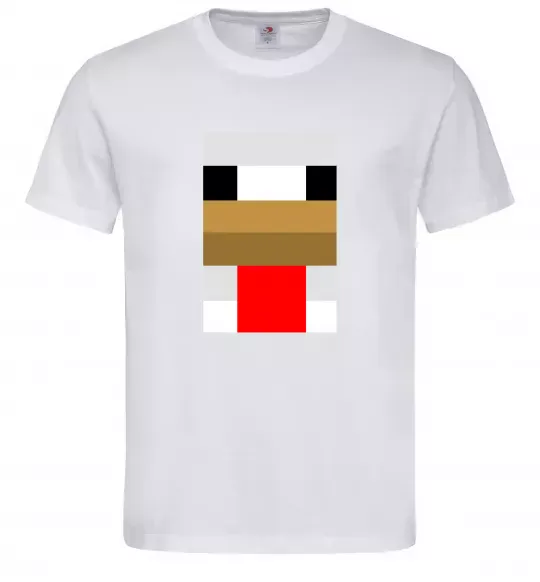 Мужская футболка Курка майнкрафт Белый фото