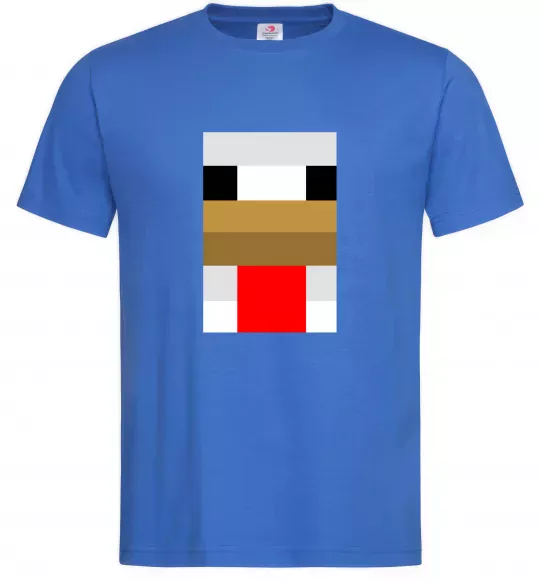 Мужская футболка Курка майнкрафт Ярко-синий фото