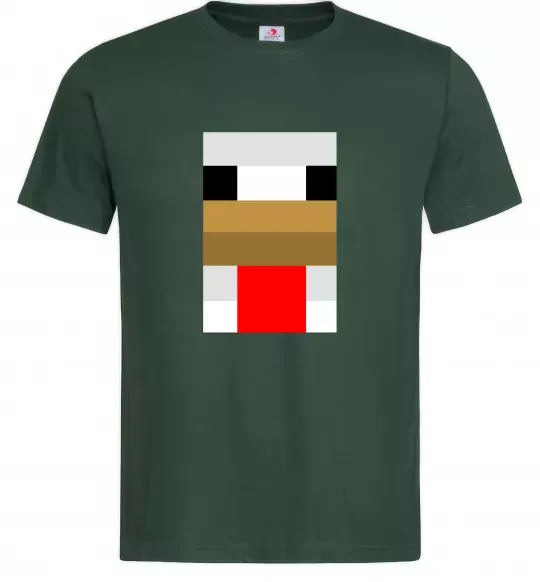 Мужская футболка Курка майнкрафт Темно-зеленый фото