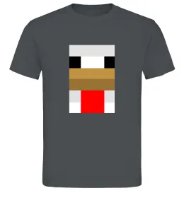 Чоловіча футболка Курка майнкрафт Графіт фото