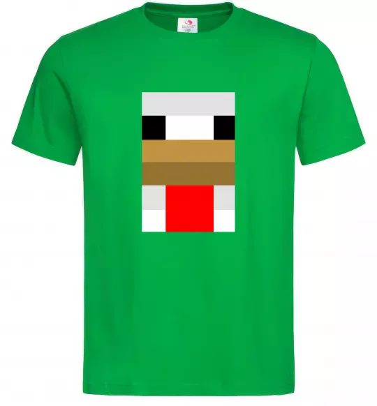 Мужская футболка Курка майнкрафт Зеленый фото