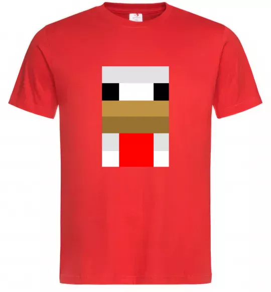 Мужская футболка Курка майнкрафт Красный фото