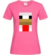 Жіноча футболка Курка майнкрафт Яскраво-рожевий фото