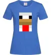 Жіноча футболка Курка майнкрафт Яскраво-синій фото