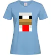 Жіноча футболка Курка майнкрафт Блакитний фото